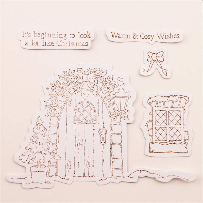 arriettycraft Merry Christmas Christmas House Decors Clear Stamps for Christmas Cards Making Decoration and Scrapbooking Rubber Stamps for Craft - Image 3